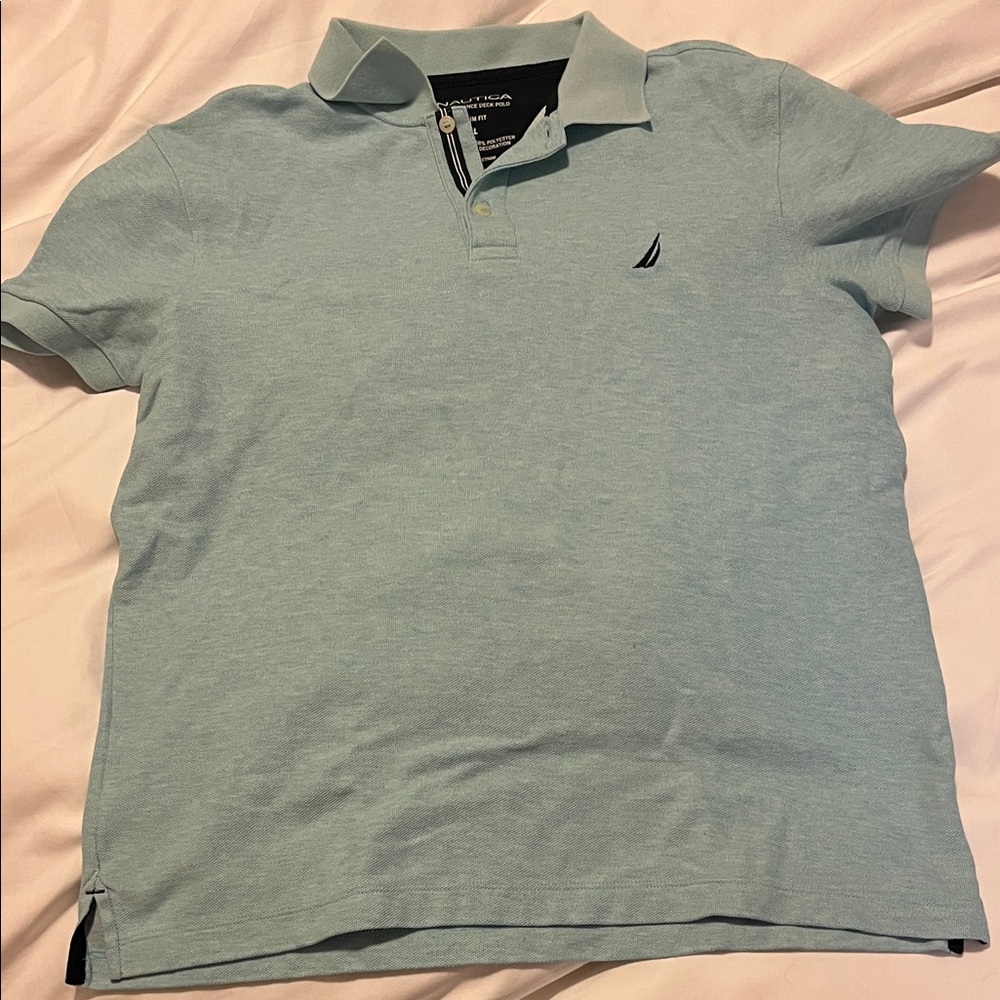 Nautica Men's Sky Blue Polo Shirt
